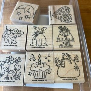 Stampin' Up! Seasonal Wooden Rubber Stamps Set